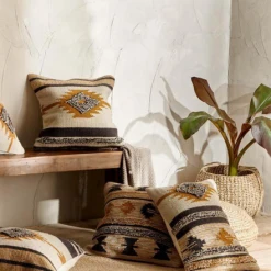 Nkuku Tussi Mara Cushion Cover Mustard - Handwoven Cotton Cushion Cover for Sofa, Bed, or Chair 3 Nkuku Tussi Mara Cushion Cover Mustard