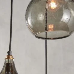 Nkuku Ziva Cluster Pendant Green Smoke