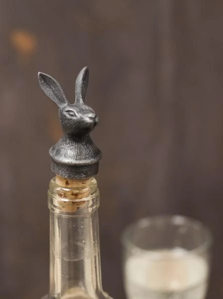 Nkuku Antique Iron Hare Bottle Stopper - Unique Decorative Drinkware for Home & Kitchen 2 Nkuku Antique Iron Hare Bottle Stopper