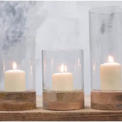 Nkuku Small Idha Hurricane Lantern - Straight