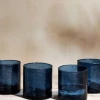 Nkuku Yala Hammered Indigo Tumbler Glass