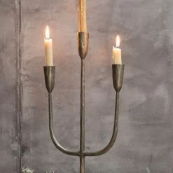 Nkuku Antique Brass Mbata Brass Candelabra