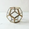 Nkuku Menni Hexagonal Brass Lantern