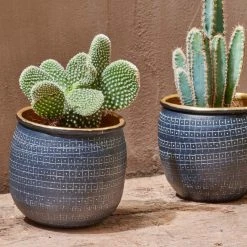 Nkuku Tembesi Planter Small Antique Black & Brass