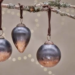 Nkuku Nevasa Bauble - Dark Smoke & Antique Copper | Handcrafted Room Decor 5 Nkuku Nevasa Bauble - Dark Smoke & Antique Copper