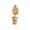 Nkuku Poplar Leaf Brass Bottle Stopper