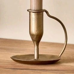 Nkuku Ada Candlestick - Antique Brass | Elegant Room Decor | Handcrafted Candle Holder 5 Nkuku Ada Candlestick - Antique Brass