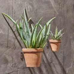Nkuku Medium Jara Terracotta Wall Hung Planters