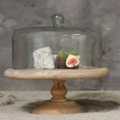 Nkuku Recycled Glass Dome Cake Stand