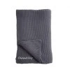Nkuku Dark Grey Cotton Moss Throw
