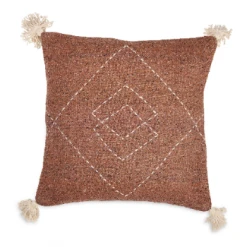 Nkuku Recycled Cushion in Rust