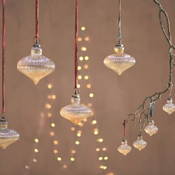 Nkuku Set of 4 Gold Luster Eliza Baubles - Elegant Room Decorations for Modern Homes 6 Nkuku Set of 4 Gold Luster Eliza Baubles