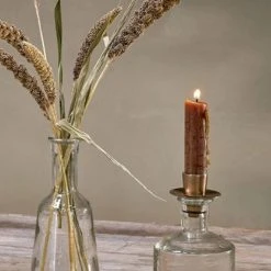 Nkuku Sirsa Wide Glass Candlestick