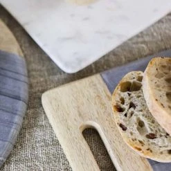 Nkuku Large Bwari Long Marble Board In White Mango