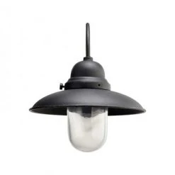 Nkuku Phena Outdoor Swan Neck Metal Wall Lamp - Antique Black