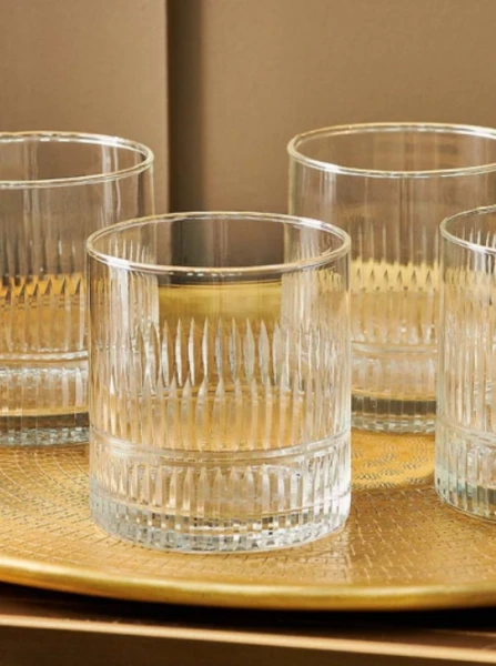 Nkuku Mila Tumbler Glass - Clear Elegant Drinkware for Home & Dining 2 Nkuku Mila Tumbler Glass In Clear