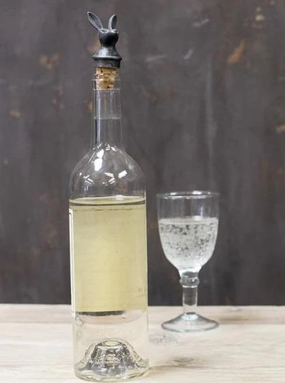 Nkuku Antique Iron Hare Bottle Stopper - Unique Decorative Drinkware for Home & Kitchen 1 Nkuku Antique Iron Hare Bottle Stopper