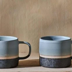 Nkuku Dusty Blue Enesta Dipped Mug - Handcrafted Ceramic Coffee Mug for Home & Kitchen 7 Nkuku Dusty Blue Enesta Dipped Mug
