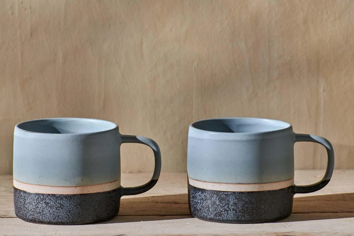 Nkuku Dusty Blue Enesta Dipped Mug - Handcrafted Ceramic Coffee Mug for Home & Kitchen 4 Nkuku Dusty Blue Enesta Dipped Mug