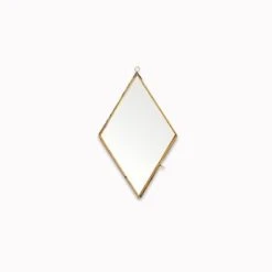 Nkuku Large Brass and Crystal Diamond Kiko Frame