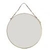 Nkuku Kiko Round Mirror Antique Brass Large