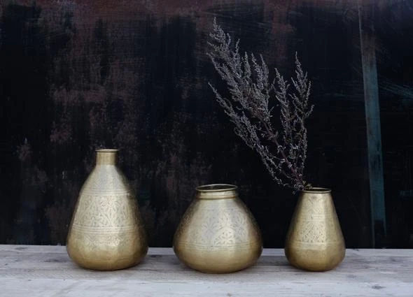 Nkuku Nami Brass Pot - Handcrafted Room Decor & Homeware 3 Nkuku Nami Brass Pot