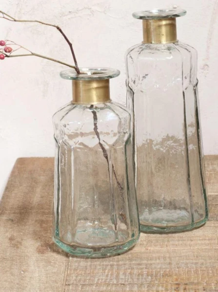 Nkuku Large Chara Hammered Bottle Decorative - Handcrafted Home Decor for Modern Living Spaces 2 Nkuku Large Chara Hammered Bottle Decorative