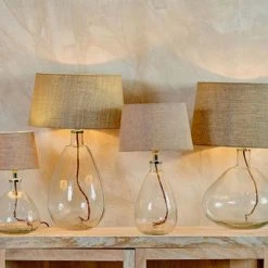 Nkuku Baba Glass Lamp - Clear Glass