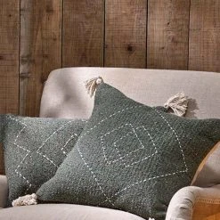 Nkuku Moss Lamandi Recycled Square Cushion Cover