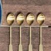 Nkuku Veeta Brushed Gold Tea Spoons Set Of 4