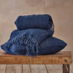 Nkuku Kadin Throw Indigo