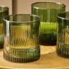 Nkuku Mila Tumbler Glass In Dark Emerald