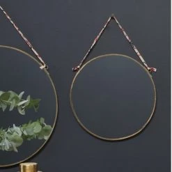 Nkuku Small Round Kiko Brass Mirror