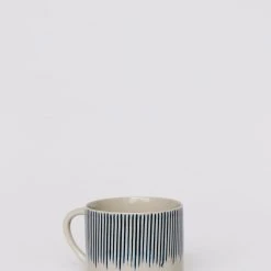 Nkuku Navy & White Striped Mug