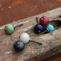 Nkuku Navy Blue Ceramic Kitu Knob