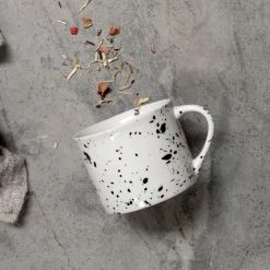 Nkuku Set of 2 Ama Black Splatter Mugs