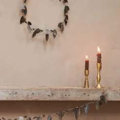 Nkuku Tula Deep Brass Leaf Wreath