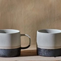 Nkuku Enesta Dipped Mug In Cream - Set Of 2