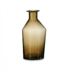Nkuku Coffee Brown Zaani Glass Vase