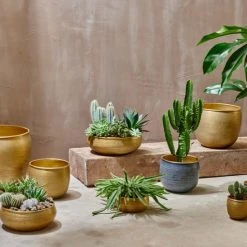 Nkuku Small Antique Brass Tembasi Planter