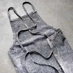 Nkuku Abeto Apron In Washed Grey