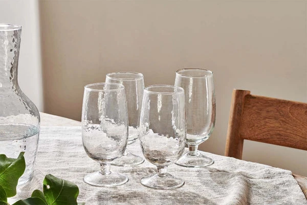 Nkuku Yala Glass Set of 4 - Clear Elegant Drinkware for Home & Dining 1 Nkuku Yala Glass In Clear - Set Of 4