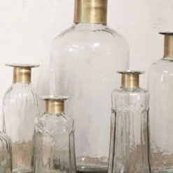 Nkuku Large Chara Hammered Bottle Decorative