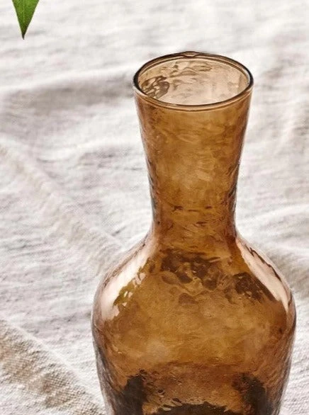 Nkuku Yala Smoke Brown Hammered Jug - Handcrafted Drinkware for Home & Kitchen 1 Nkuku Yala Smoke Brown Hammered Jug