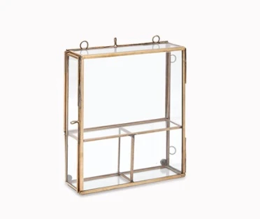 Nkuku Brass Glass Kiko Photo Box - Elegant Room Decor for Stylish Homes 1 Nkuku Brass Glass Kiko Photo Box