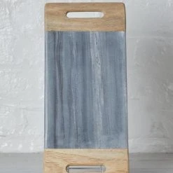 Nkuku Bwari Small Grey Marble Mango Wood Platter