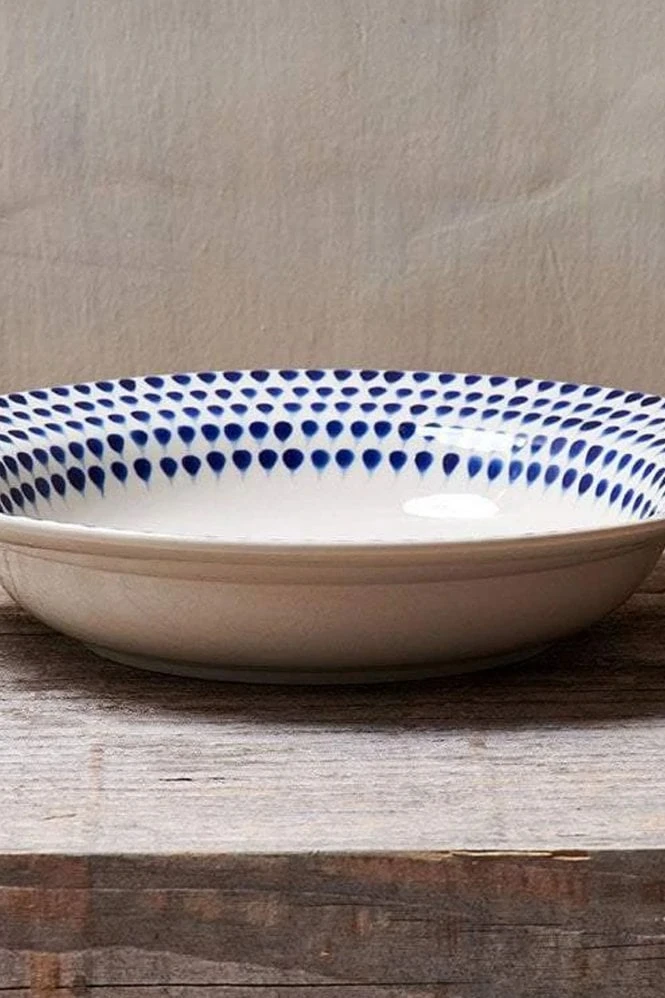 Nkuku Indigo Drop Pasta Bowl - Handcrafted Ceramic Tableware for Stylish Dining 5 Nkuku Indigo Drop Pasta Bowl