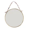 Nkuku Small Round Kiko Brass Mirror