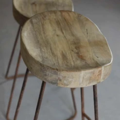 Nkuku Loko Mango Wood Stool Tall