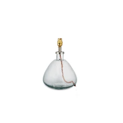Nkuku Small Wide Recycled Glass Baba Lamp with Small Shade